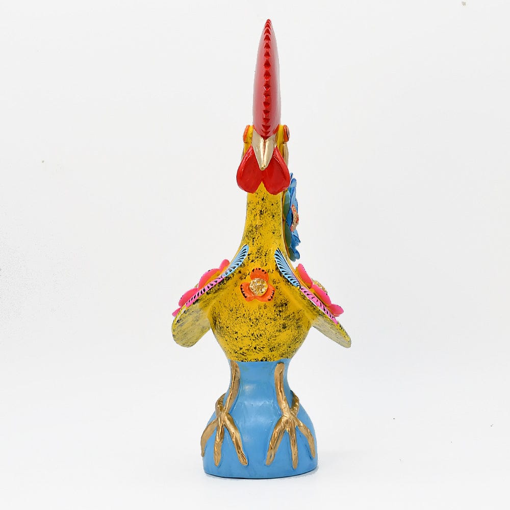 Grand Coq du Portugal jaune en terre cuite Prazeres Cota Coq de Barcelos 40cm jaune - Prazeres Côta