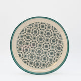Grande assiette en céramique motifs azulejos verts Assiette en céramique "Padrão" 27cm - Verte
