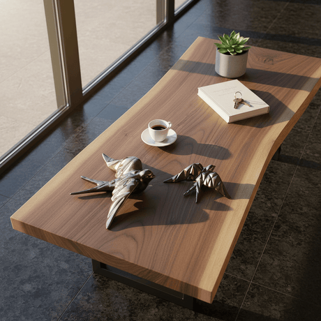 Hirondelle bronze stylisée en céramique I Artisanat portugais Hirondelle stylisée en céramique - Bronze