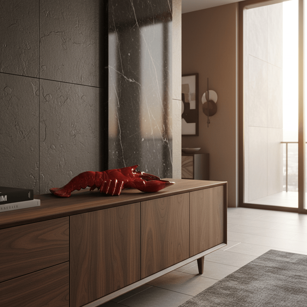 Homard en céramique rouge I Style Bordallo Pinheiro Homard en céramique - 38 cm