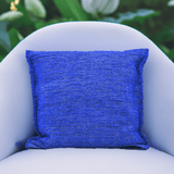 Housse de coussin bleue dur de grandes dimensions Housse de coussin artisanale 60x60 - Bleu dur