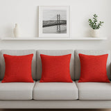Housse de coussin rouge de grandes dimensions Housse de coussin artisanale 60x60 - Rouge