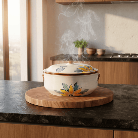 Marmite en terre cuite rouge du Portugal Marmite en terre cuite - Jaune