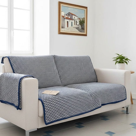 Maxi Plaid en coton Bleu Mezinas d'Aire Maxi Plaid en coton - Bleu