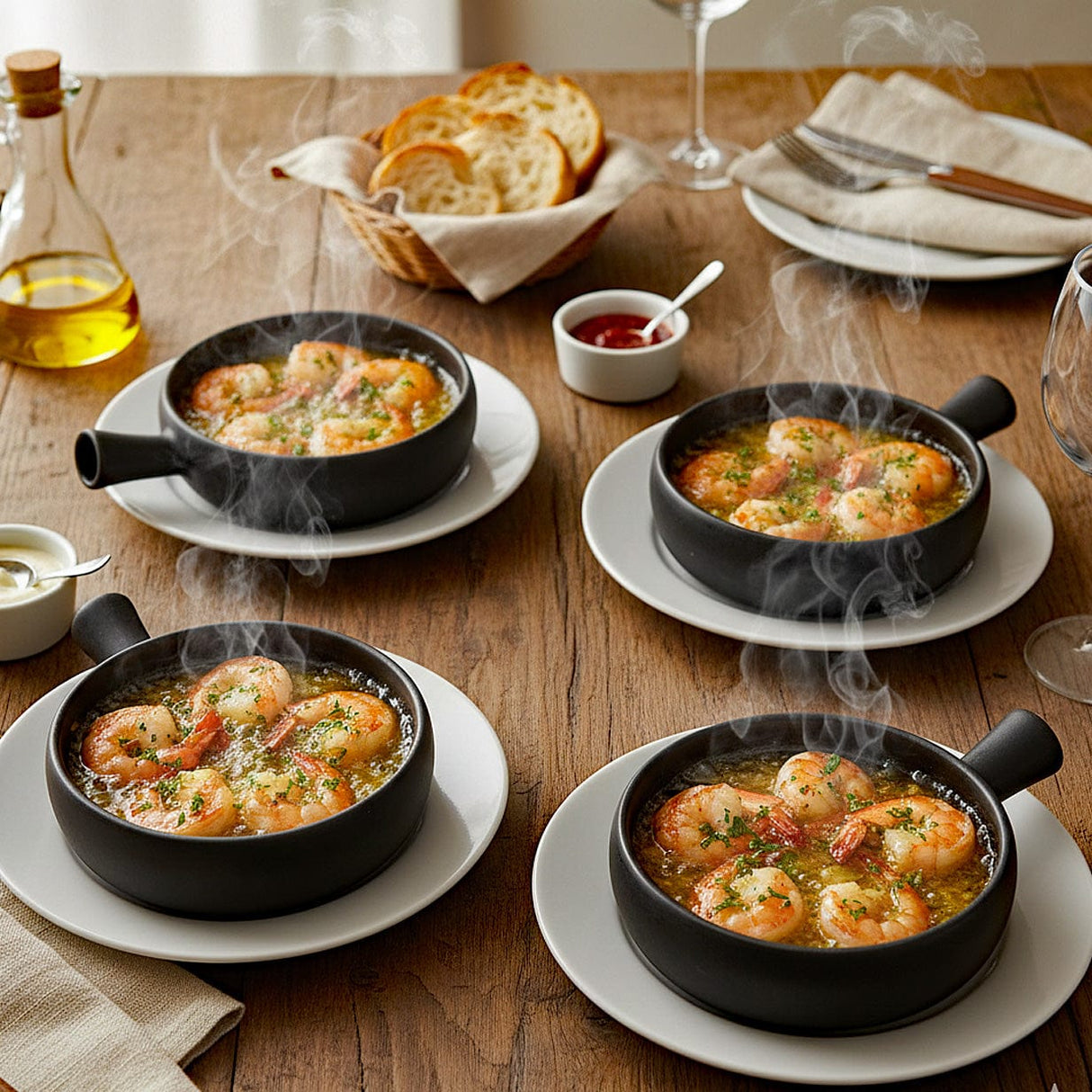 Mini plats à tapas en grès noir | Fabriqués au Portugal Plats à tapas en grès