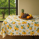 Nappe portugaise jaune motifs citrons – Coton & polyester facile à entretenir Nappe en coton "Limão" - Jaune