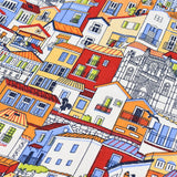 Nappe portugaise motifs façades colorées Nappe en coton "Janelas"