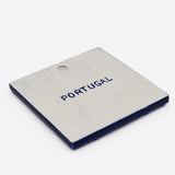 Petit Azulejo en relief bleu cobalt du Portugal I Fabrication artisanale Azulejo Padrão à relief