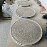 Petit saladier en céramique blanc I Motifs dentelles portugaises Saladier individuel "Carimbada" blanc - 19 cm