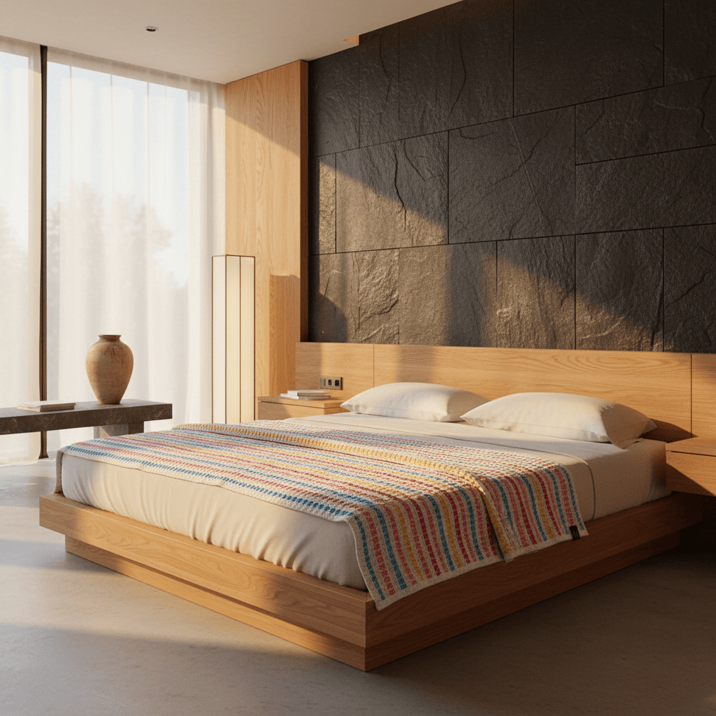 Plaid portugais coton couvre-lit 240x200 | Style de vie portugais Couvre-lit en coton 240x200 - 5 couleurs