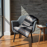 Plaid portugais Menizas d'Aire noir Plaid traditionnel portugais à galon - Noir