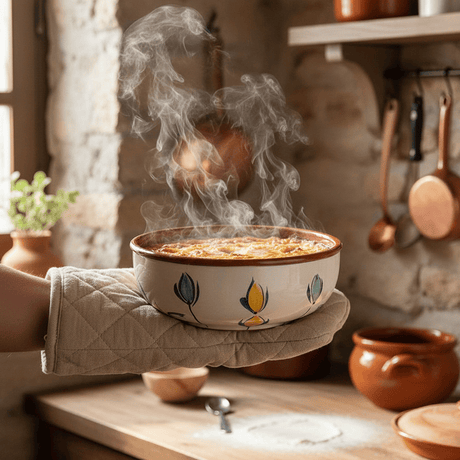 Plat à four ou saladier en terre cuite - Jaune Plat à four ou saladier en terre cuite - Jaune