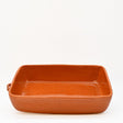 Plat à four rectangulaire en terre cuite naturelle vitrifiée Plat à four rectangulaire en terre cuite vitrifiée