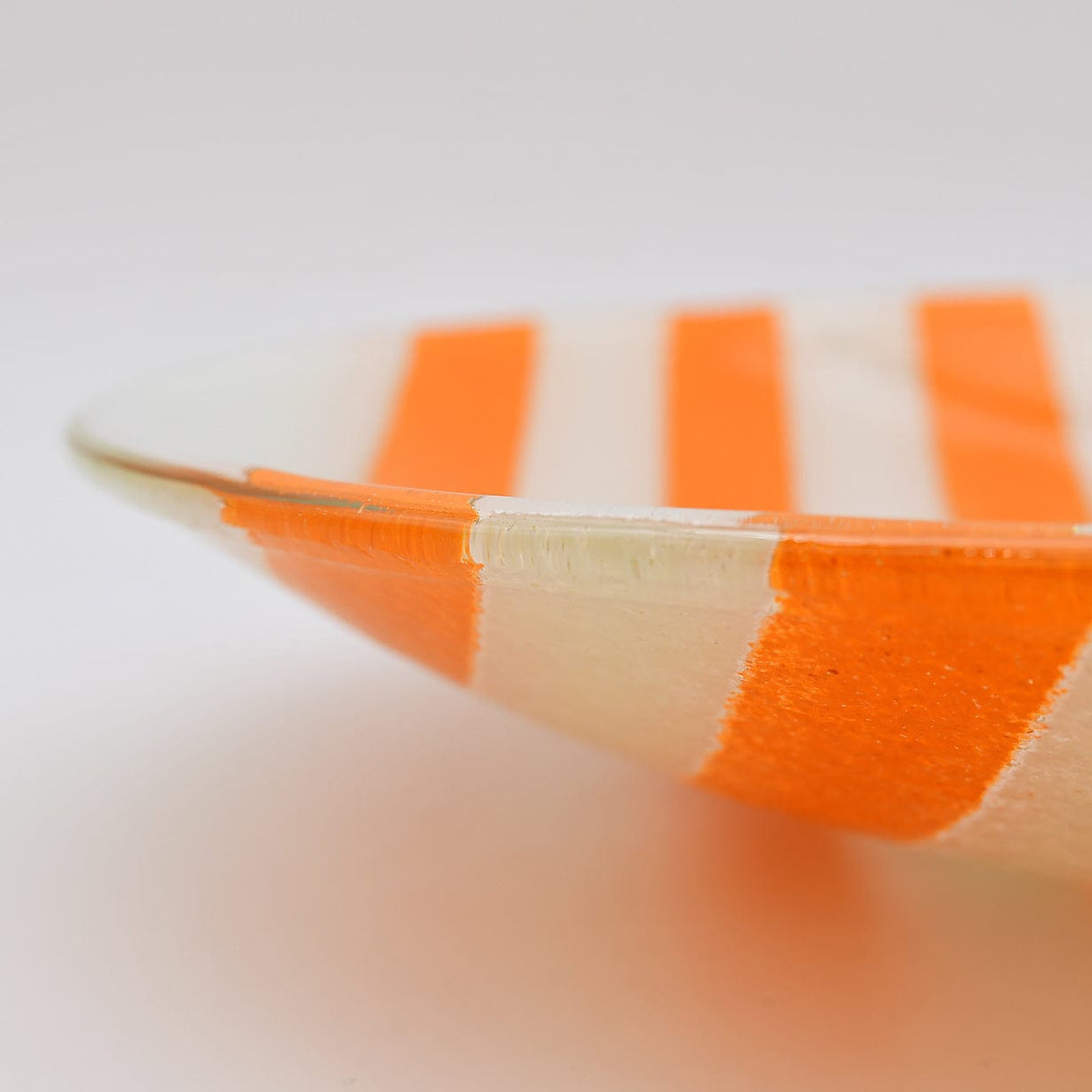 Plat de service en verre orange I Artisanat portugais Plat en verre "Marinha Grande" - Orange