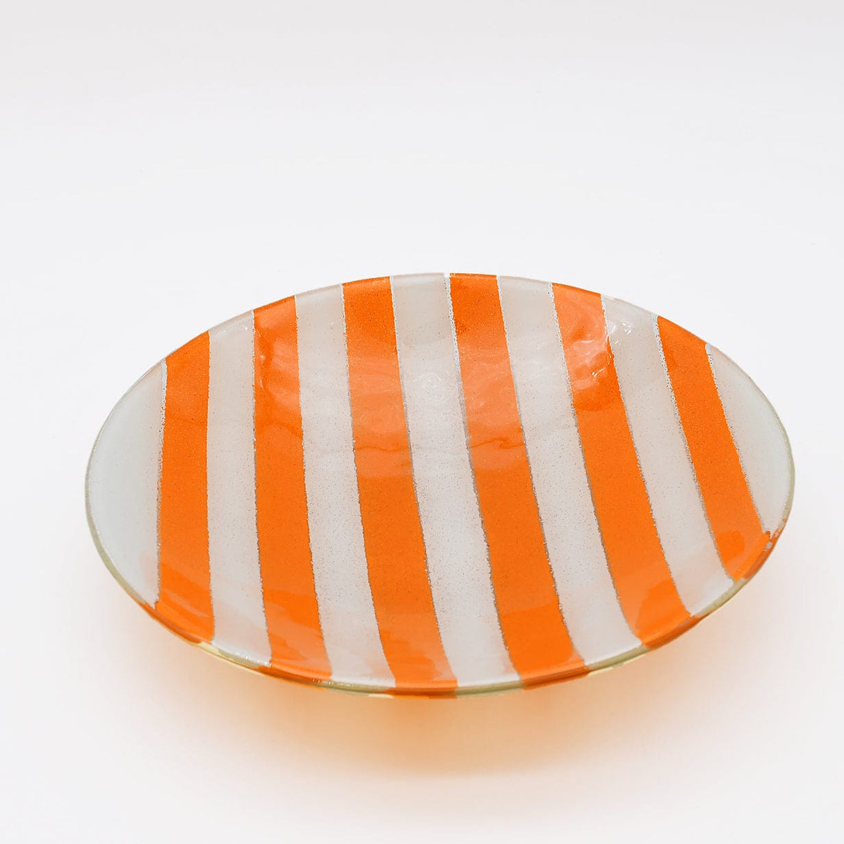 Plat de service en verre orange I Artisanat portugais Plat en verre "Marinha Grande" - Orange
