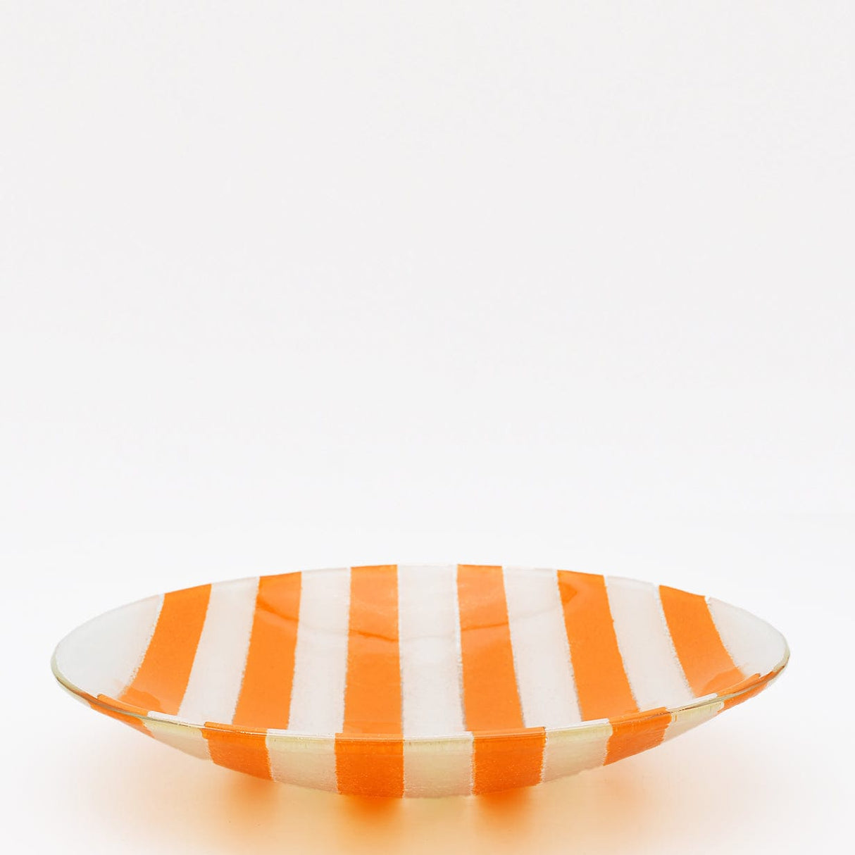 Plat de service en verre orange I Artisanat portugais Plat en verre "Marinha Grande" - Orange