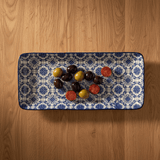 Plat rectangulaire en céramique motifs azulejos Plat en céramique "Padrão" - Bleu