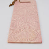 Plateau en céramique rose I Motifs dentelles portugaises Plateau de service "Renda"  - Rose