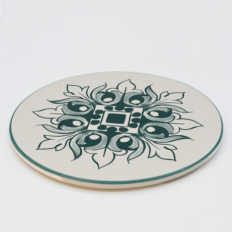 Plateau en céramique vert motifs azulejos version 1 Plateau en céramique "Brasão" - Vert