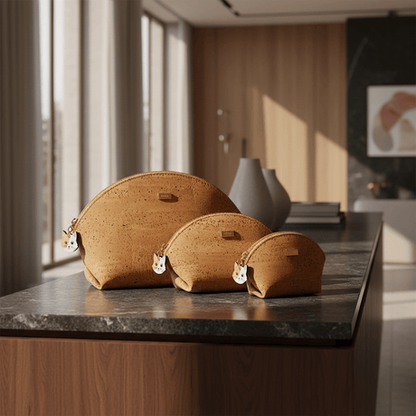 Pochettes en liège portugais naturel – Trio élégant et durable Pochette en liège