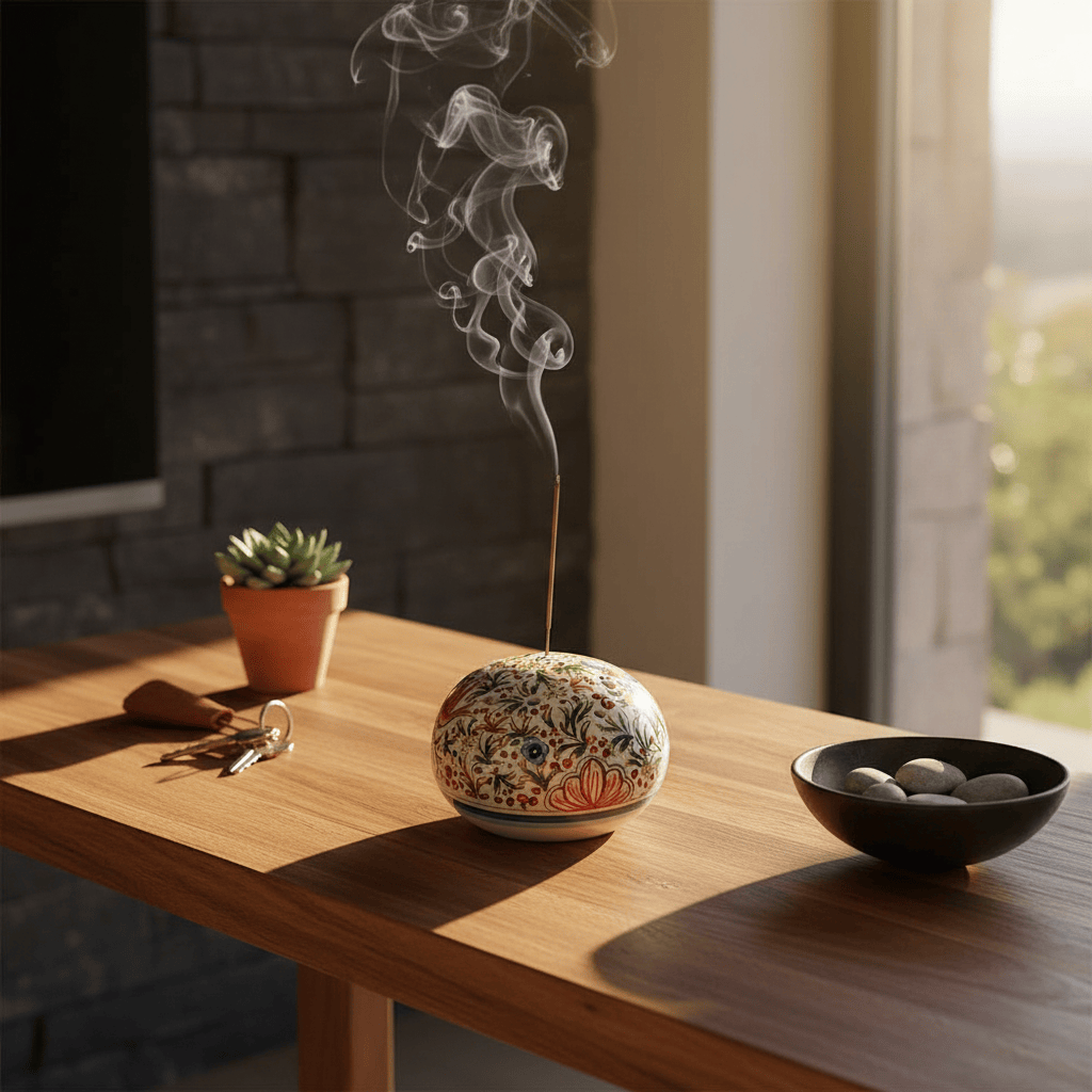 Porte encens en céramique de Coimbra Porte encens en céramique de Coimbra