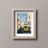 Poster sur la rue des tramways de Lisbonne Affiche "Lisboa"