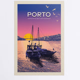 Poster sur les les rives du Douro à Porto Affiche "Porto"