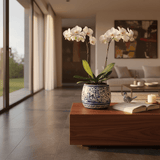 Pot bleu en céramique de Coimbra Pot en céramique de Coimbra