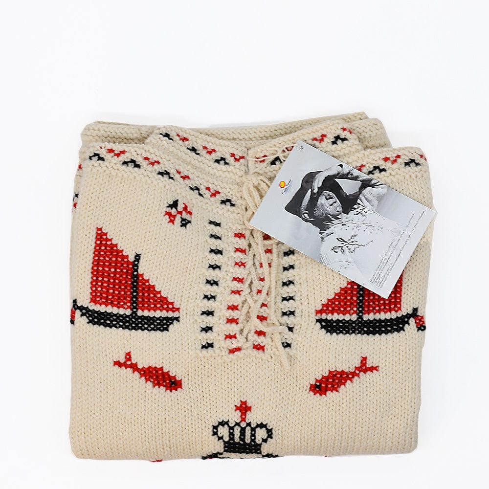 Pull-over portugais traditionnel Poveira Blanc Pull-over Poveira - Blanc