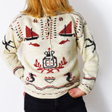 Pull-over portugais traditionnel Poveira Blanc Pull-over Poveira - Blanc