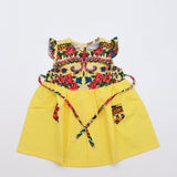 Robe enfant portugaise jaune à motifs floraux Viana Robe enfant à motifs Viana - Jaune