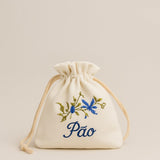 Sac à pain brodé en coton motifs portugais I Vente en ligne Sac à pain brodé en coton Bleu