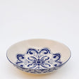 Saladier bas en céramique motifs azulejos version 2 Saladier en céramique "Floral" - Bleu