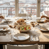 Saladier blanc en forme de chou I Vaisselle portugaise Plat de service en céramique en forme de chou 27cm - Blanc cassé