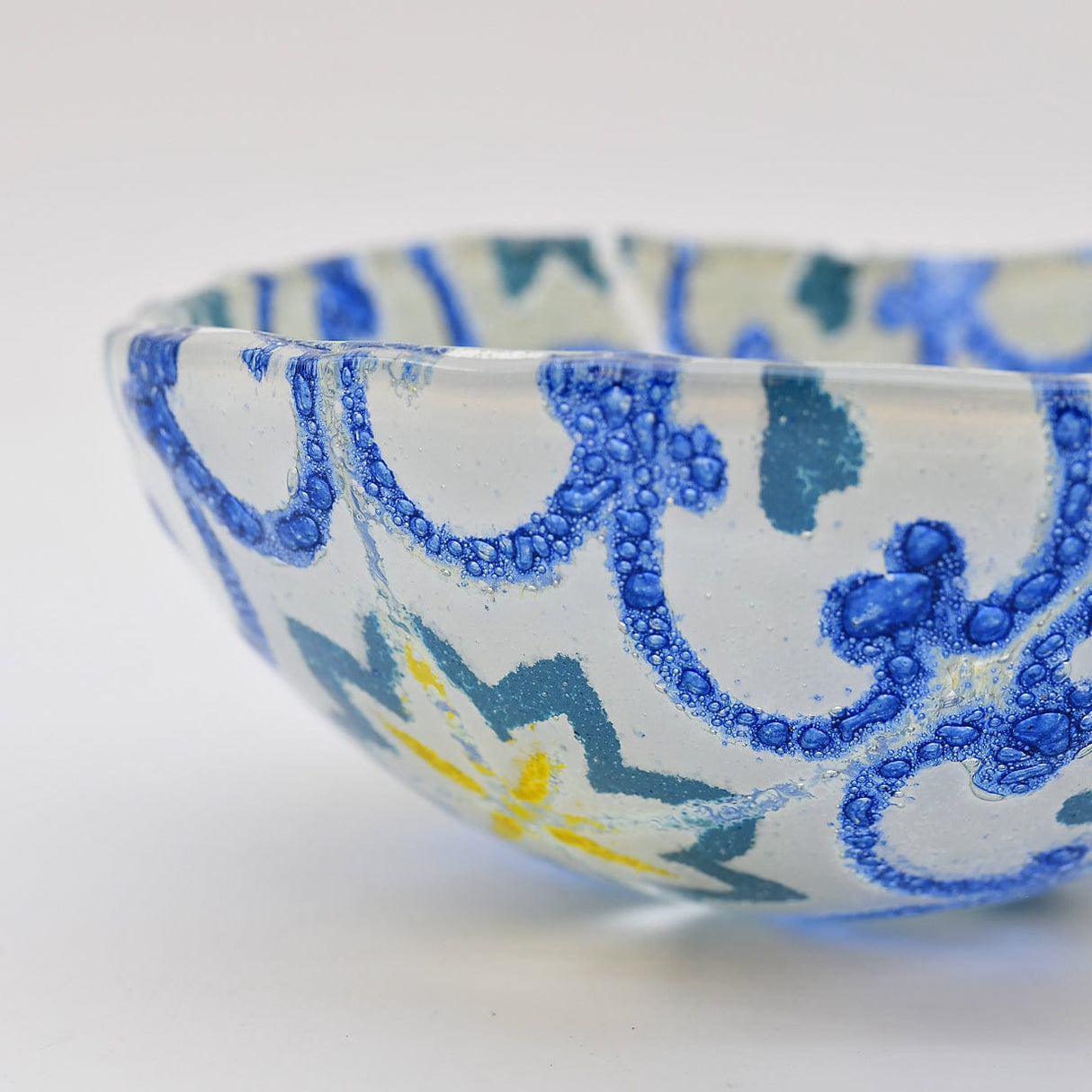 Saladier en verre bleu I Artisanat portugais Saladier en verre "Marinha Grande" 13cm