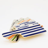 Saladier rayé bleu et blanc I Vaisselle du Portugal en ligne Planche de service rayée "Costa Nova Mar" - Orange