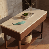 Sardine turquoise en céramique portugaise Sardine en céramique de Caldas da Rainha - Turquoise