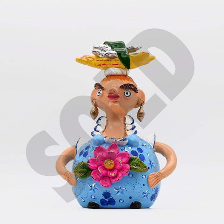 Statuette en terre cuite du Portugal 30cm par Prazeres Cota Boneca Barriguda 30cm - Prazeres Côta