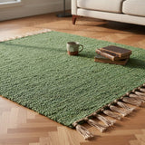 Tapis artisanal vert moyen I Tapis artisanal portugais Tapis Artisanal - Vert moyen