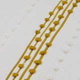 Tapis de salle de bains en coton I Tapis portugais Tapis de salle de bain 70x50 - 4 couleurs Ochre & Blanc