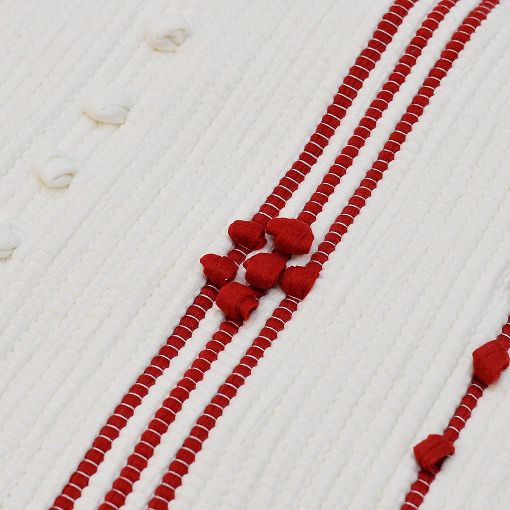 Tapis de salle de bains I Tapis du Portugal Tapis de salle de bain 70x50 - 4 couleurs Rouge & Blanc