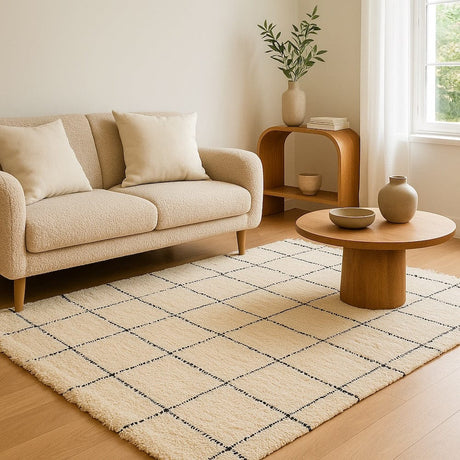 Tapis en fibres recyclées tissé au Portugal Tapis en fibres recyclées "Mara"