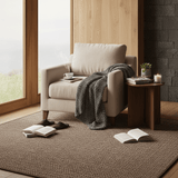 Tapis maron en fibres mélangées I Fabrication artisanale portugaise Tapis en fibres mélangées - Marron