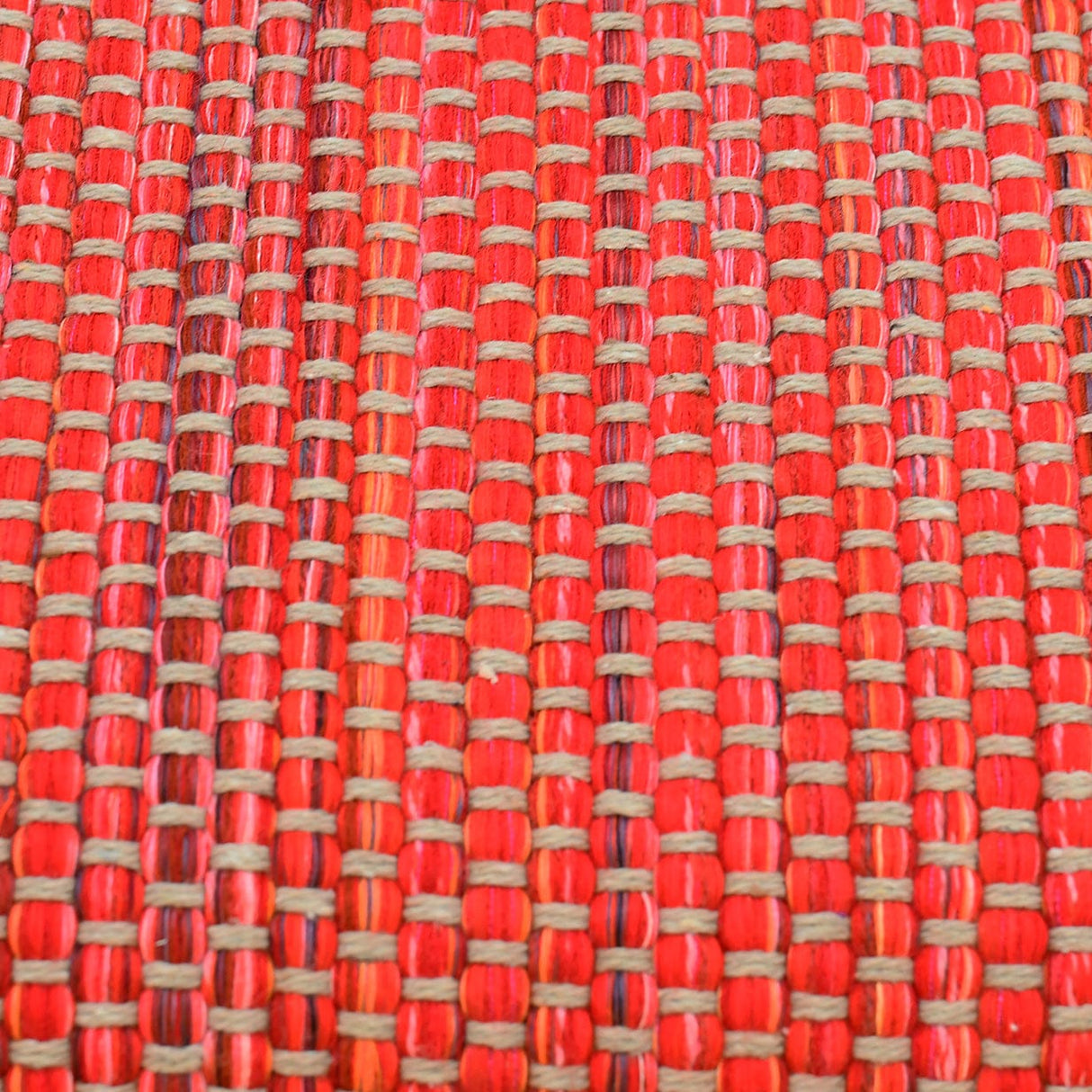 Tapis rouge en fibres mélangées I Fabrication artisanale portugaise Tapis en fibres mélangées - Rouge