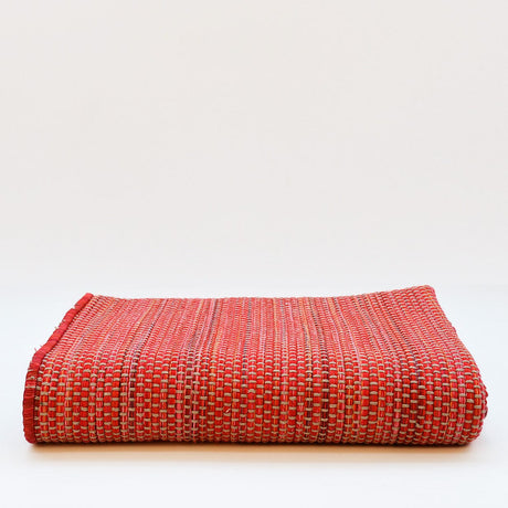 Tapis rouge en fibres mélangées I Fabrication artisanale portugaise Tapis en fibres mélangées - Rouge