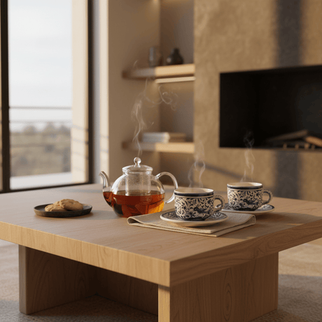 Tasse à thé bleue en céramique de Coimbra Tasse à thé en céramique de Coimbra