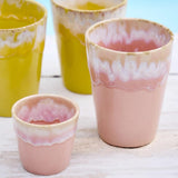 Tasse latte en grès 40cl – Design vagues portugais Tasse Latte 40cl “Grespresso“ Rose