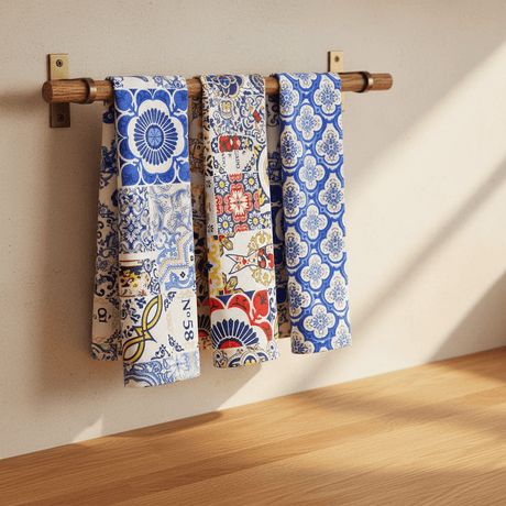 Torchon de cuisine coton à motifs azulejos Torchon de cuisine "Azulejos"