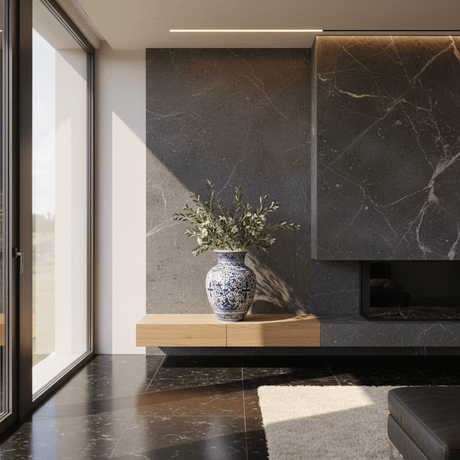 Vase en céramique de Coimbra bleu Vase en céramique de Coimbra