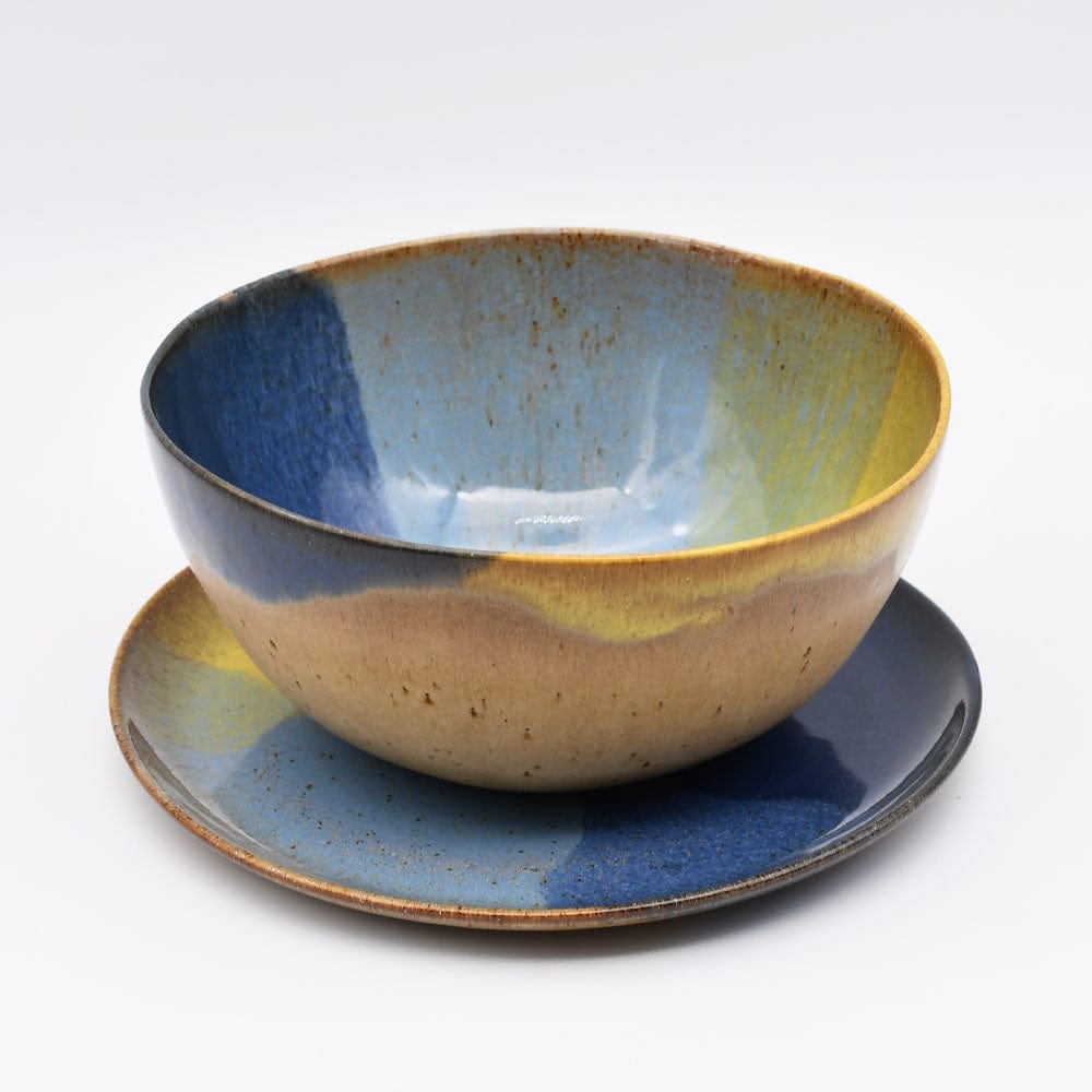 Assiette à dessert en grès de la collection portugaise Corals Saladier en grès "Corals"